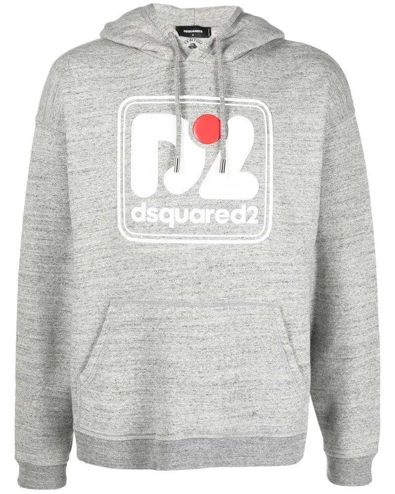 Dsquared2 Hoodie mit Logo-Print - Grau Grau