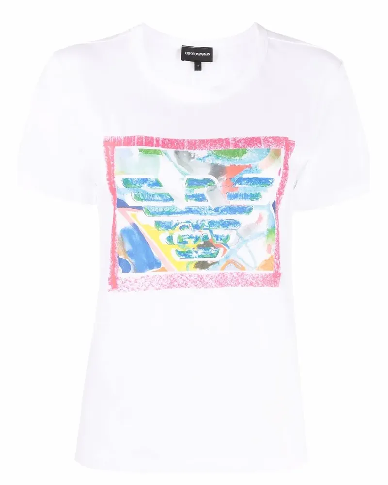 Emporio Armani T-Shirt mit Logo-Print - Weiß Weiß