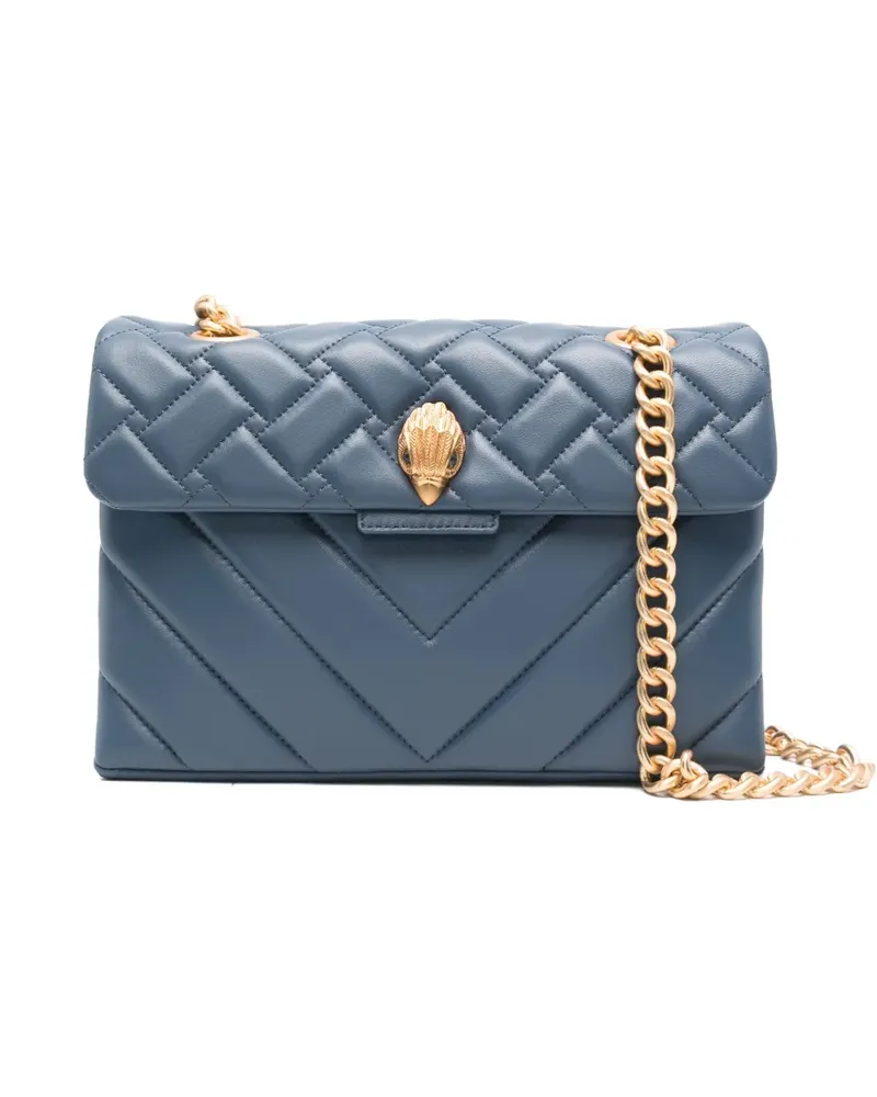 Kurt Geiger Schultertasche mit Chevron-Steppung - Blau Blau