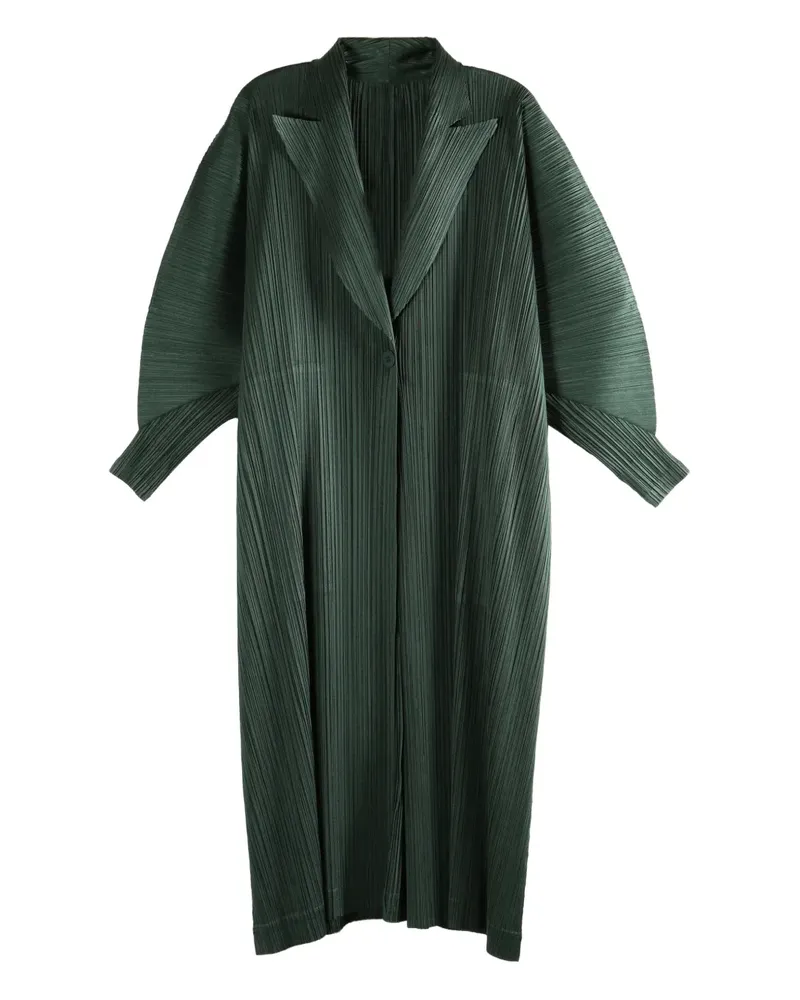 Issey Miyake pleated coat - Grün Grün