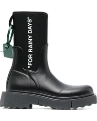 OFF-WHITE Gummistiefel mit Schwämmen Schwarz