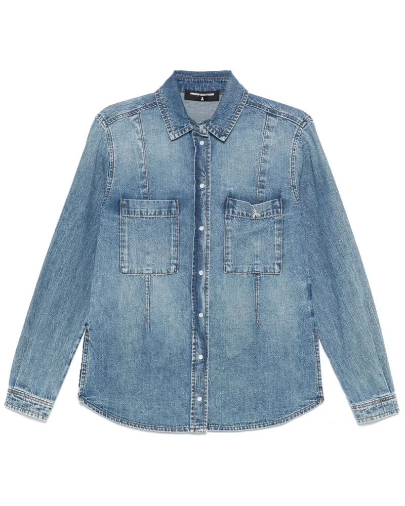 Patrizia Pepe Klassisches Jeanshemd - Blau Blau