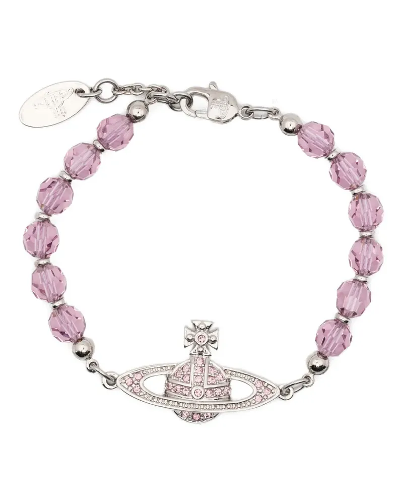 Vivienne Westwood Orb-charm beaded bracelet - Silber Silber