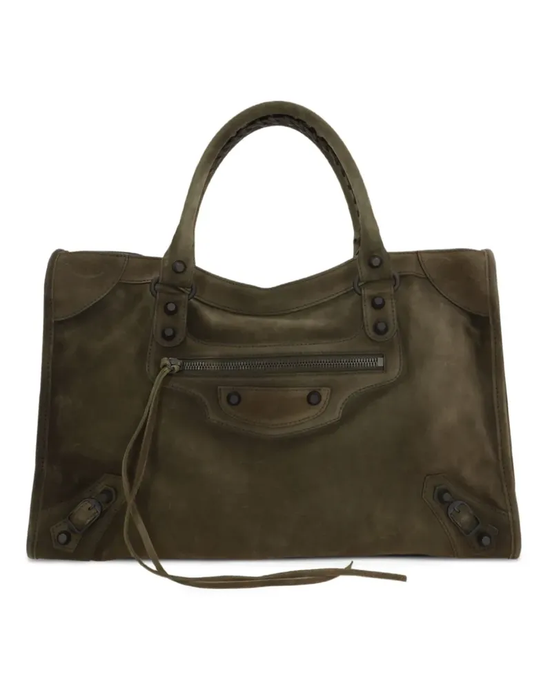 Balenciaga Mittelgroßer Le City Tote Bag aus Wildleder - Brown Brown