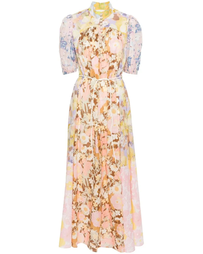Zimmermann Pop Maxikleid mit Blumen-Print - Violett Violett