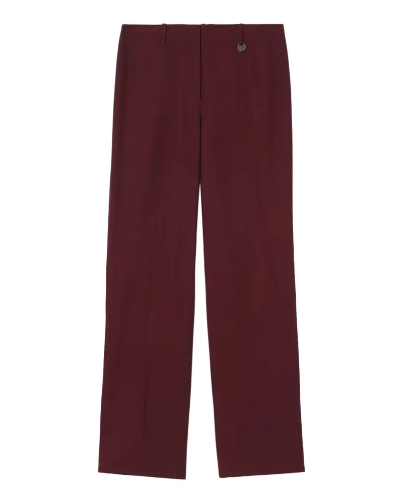 Burberry Gerade Hose mit Logo-Anhänger - Rot Rot