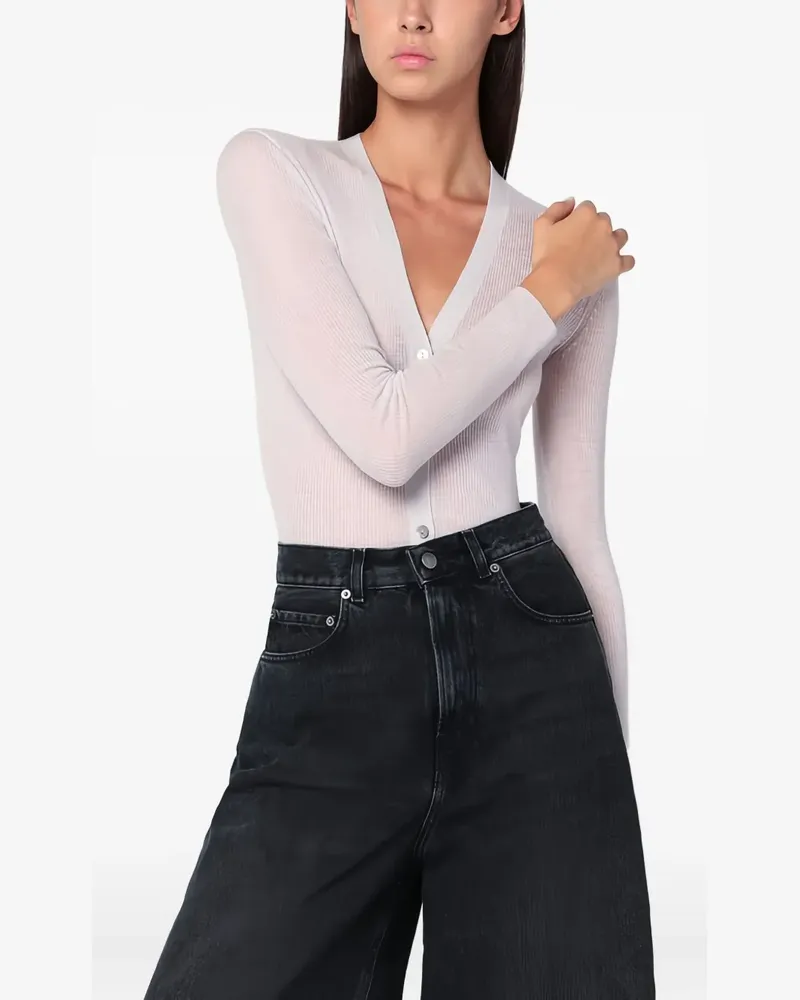 6397 Geknöpfter Cardigan - Nude Nude