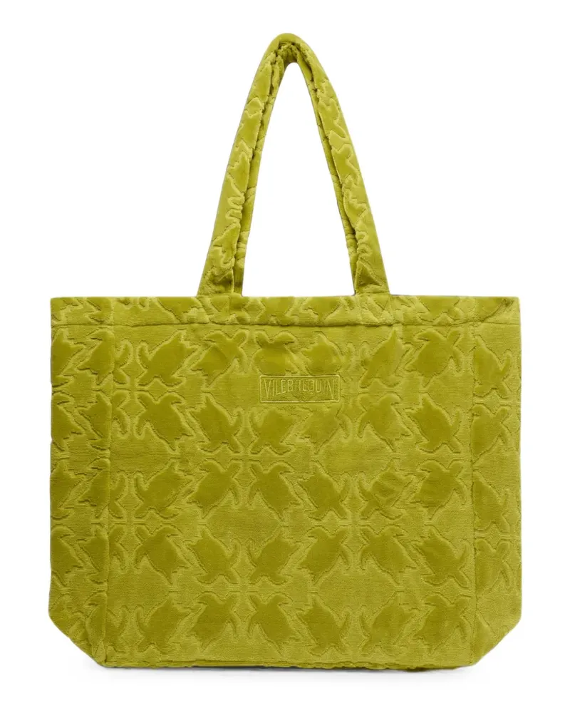 Vilebrequin Turtles terry-cloth beach bag - Grün Grün