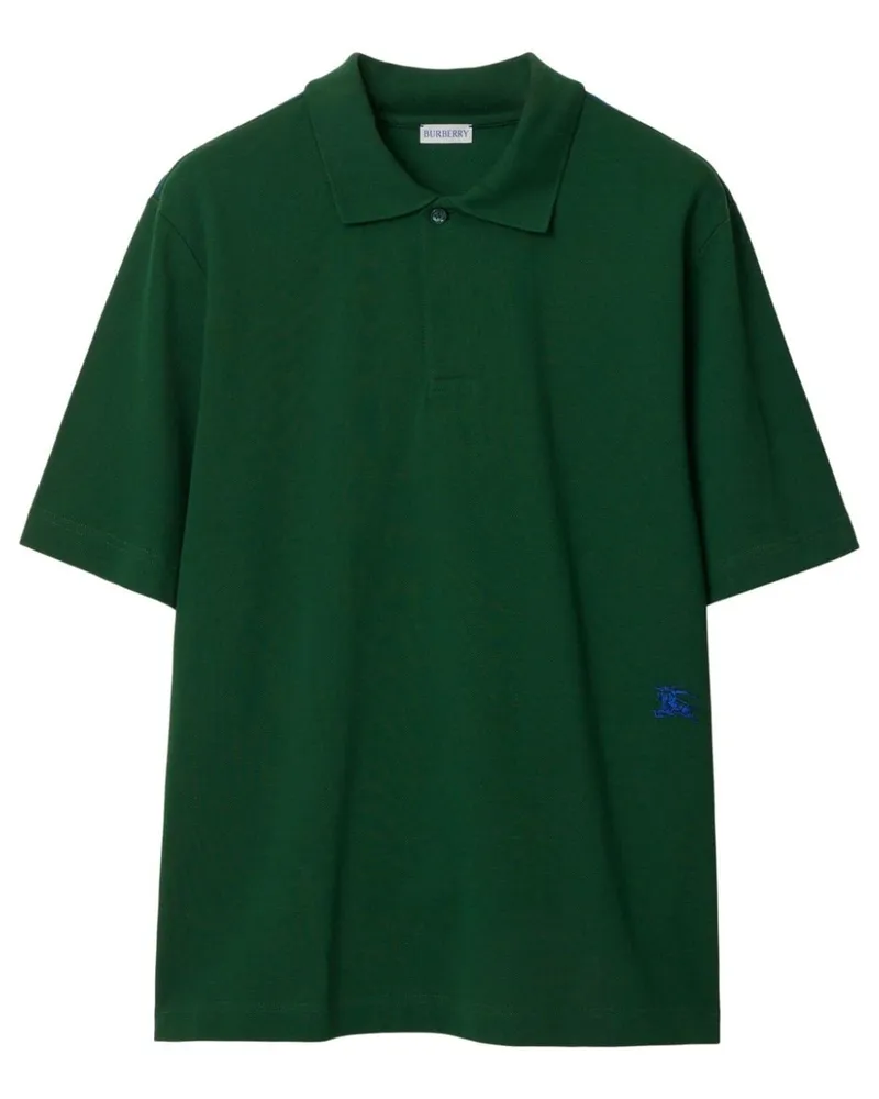 Burberry Poloshirt mit Logo-Stickerei Grün