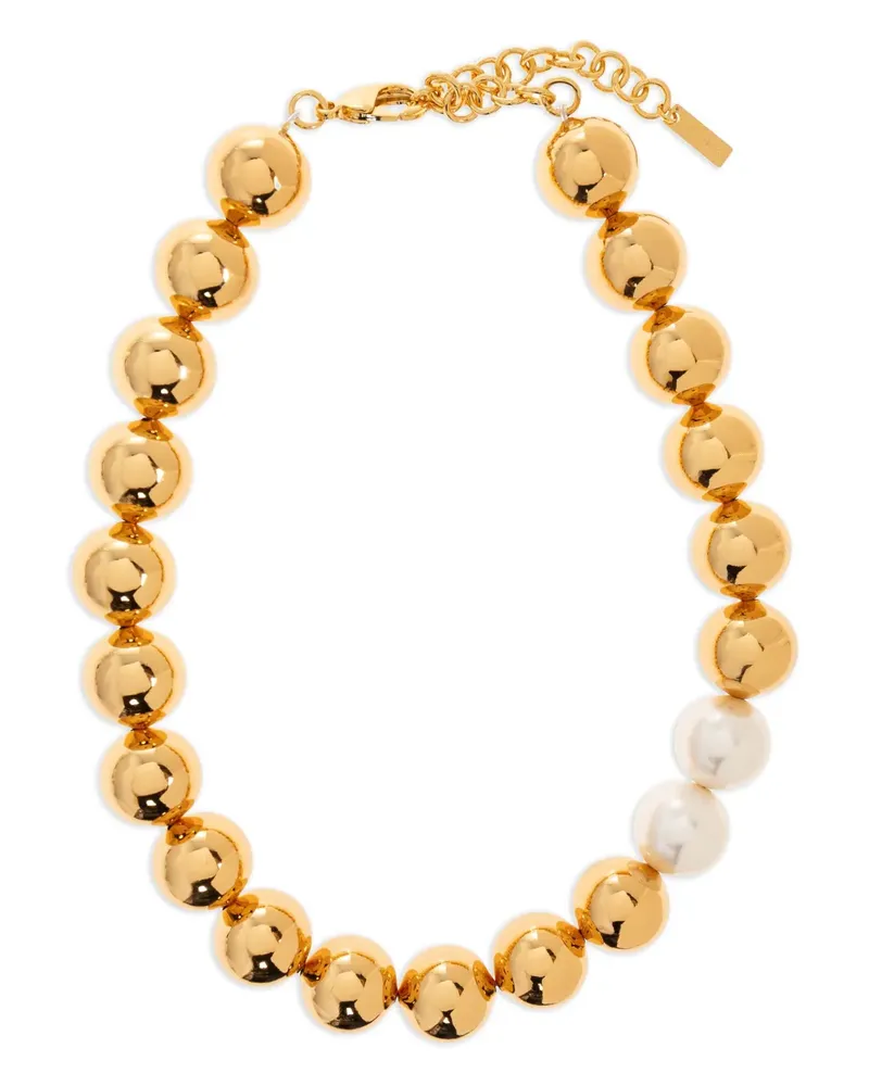 Moschino Halskette mit Kunstperlen - Gold Gold