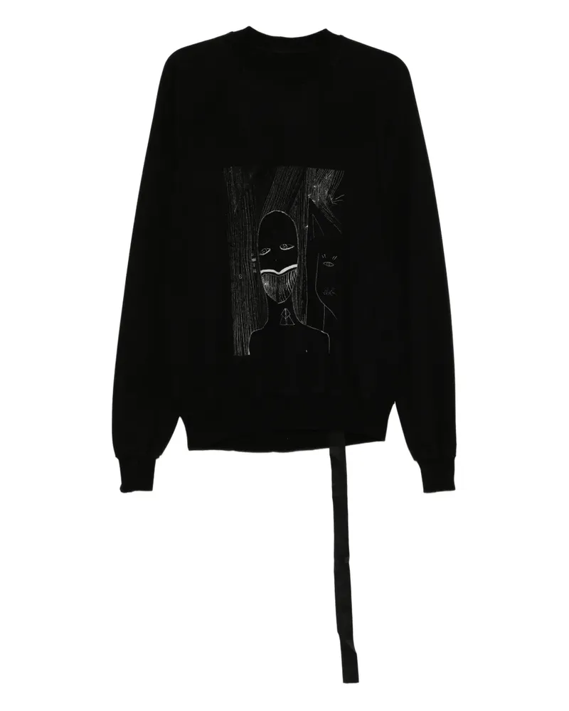 DRKSHDW by Rick Owens Baseball sweatshirt - Schwarz Schwarz