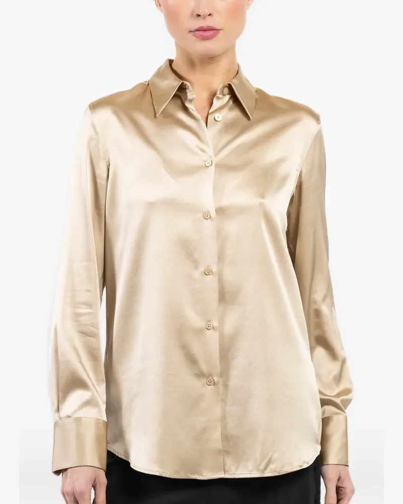 Filippa K collared long-sleeve shirt - Nude Nude
