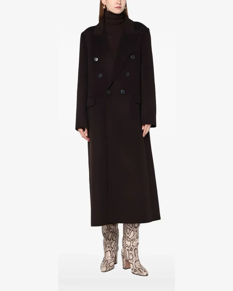Victoria Beckham Doppelreihiger Mantel - Braun Braun