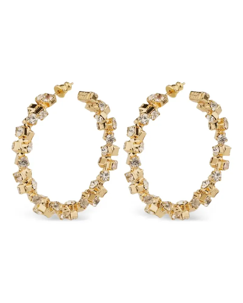 Gas Bijoux Trevise cube embellished hoop earrings - Gold Gold