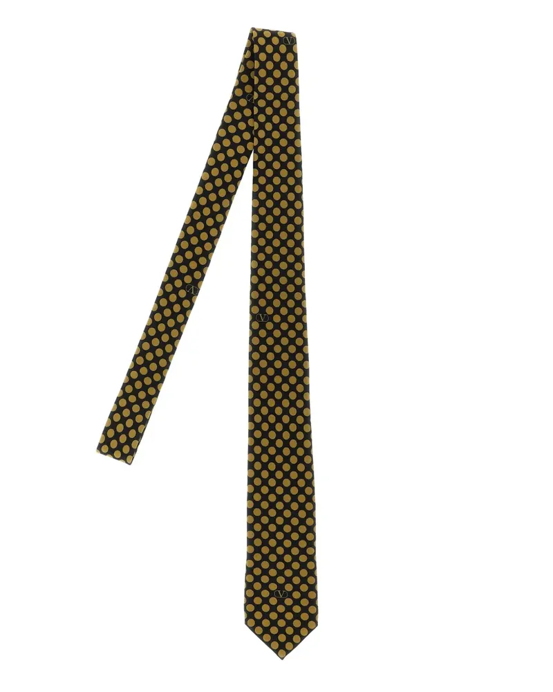 Valentino Garavani Plusdepois Krawatte mit Polka Dots - Schwarz Schwarz