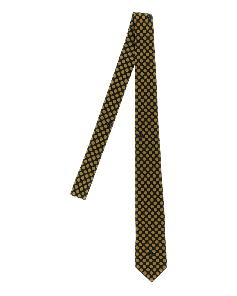 Valentino Garavani Plusdepois polka dot tie - Schwarz Schwarz