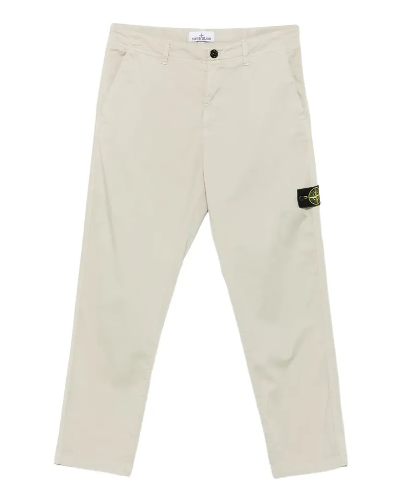 Stone Island Gerade Hose mit Logo-Patch - Nude Nude