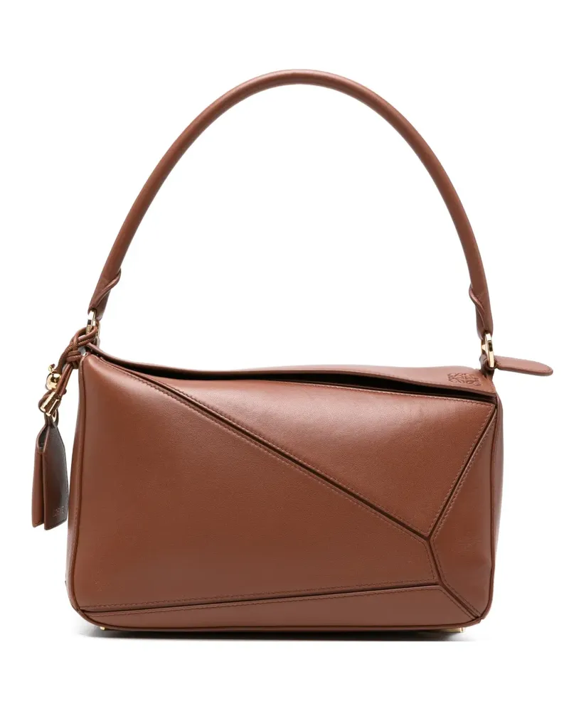 Loewe medium Puzzle shoulder bag - Braun Braun