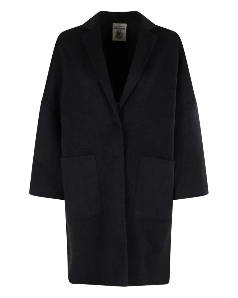 Semicouture Einreihiger Mantel - Schwarz Schwarz