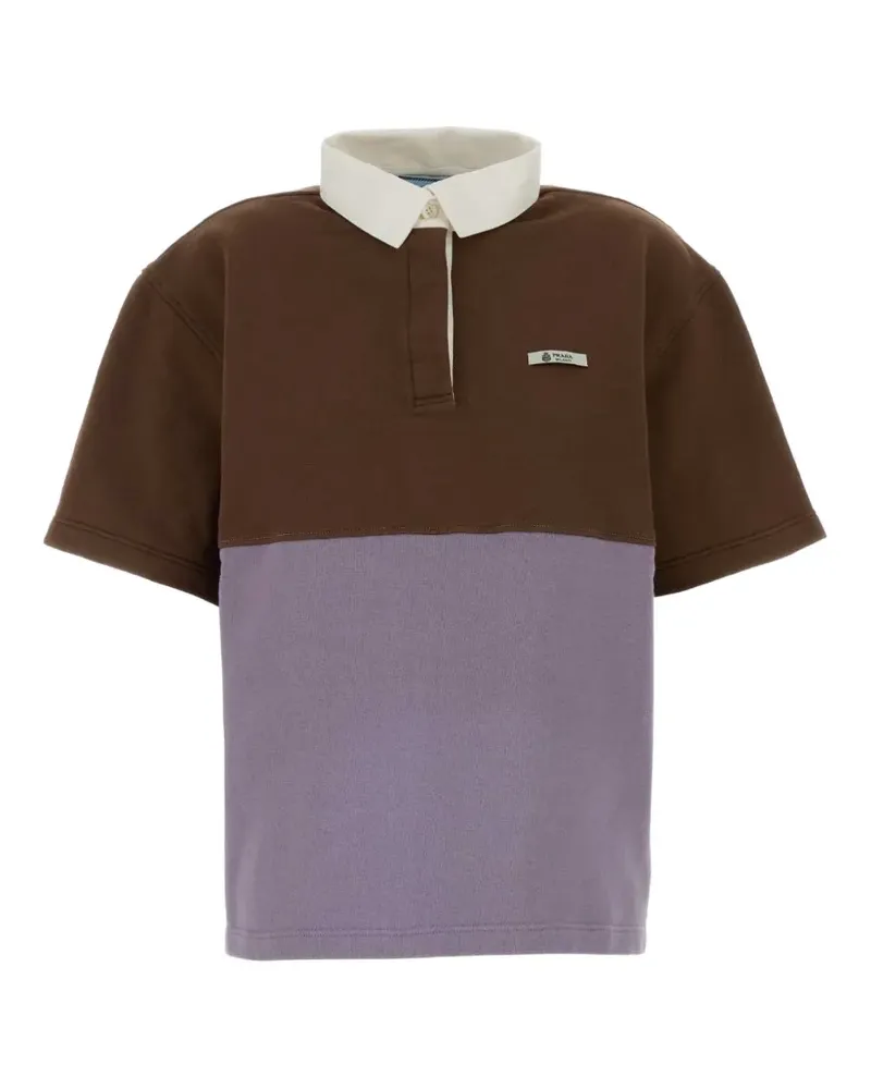 Prada Zweifarbiges Poloshirt - Braun Braun