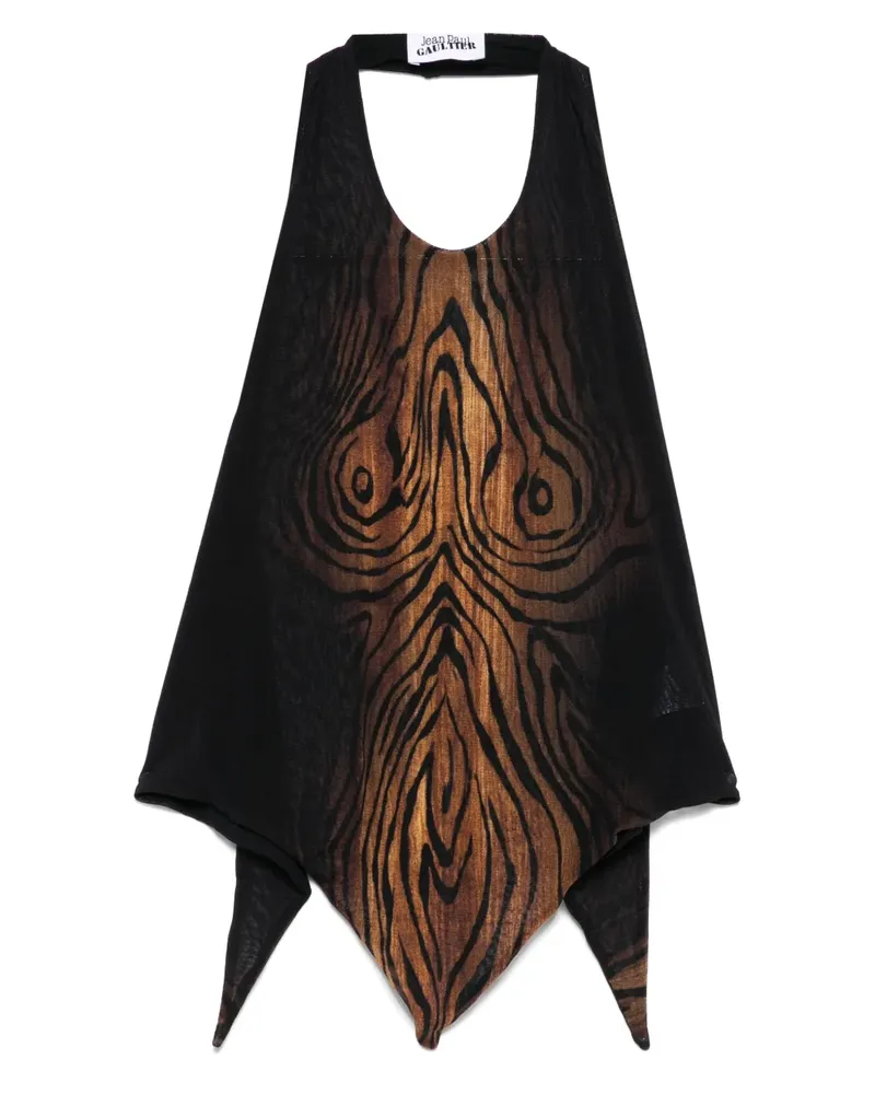 Jean Paul Gaultier Top mit Neckholder - Schwarz Schwarz