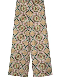 Etro Weite Hose mit Blumenmuster Gelb