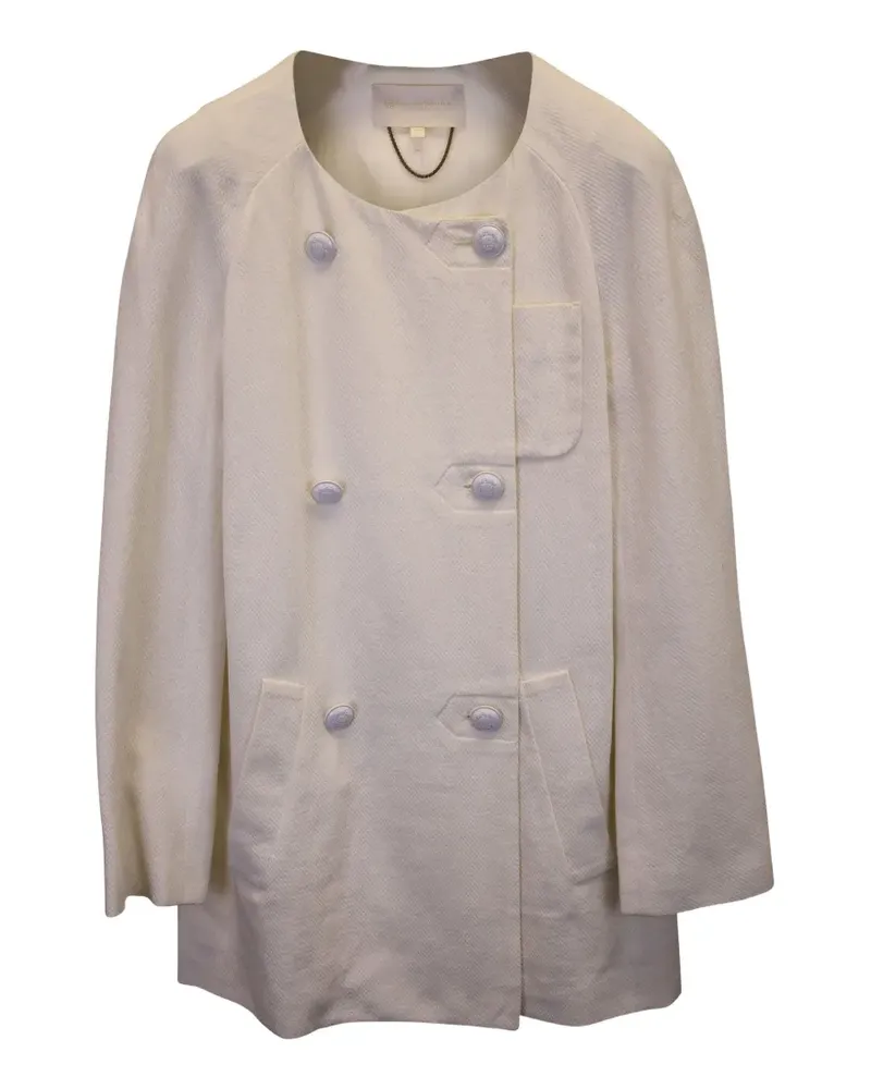 Vanessa Bruno double-breasted collarless coat - Nude Nude