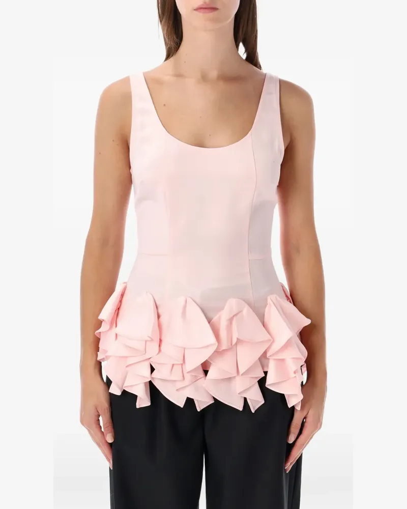 OpéraSPORT Tiziana ruffled peplum top - Rosa Rosa