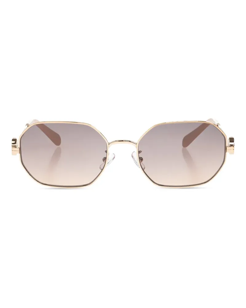 Tory Burch Miller Sonnenbrille mit ovalem Gestell - Gold Gold