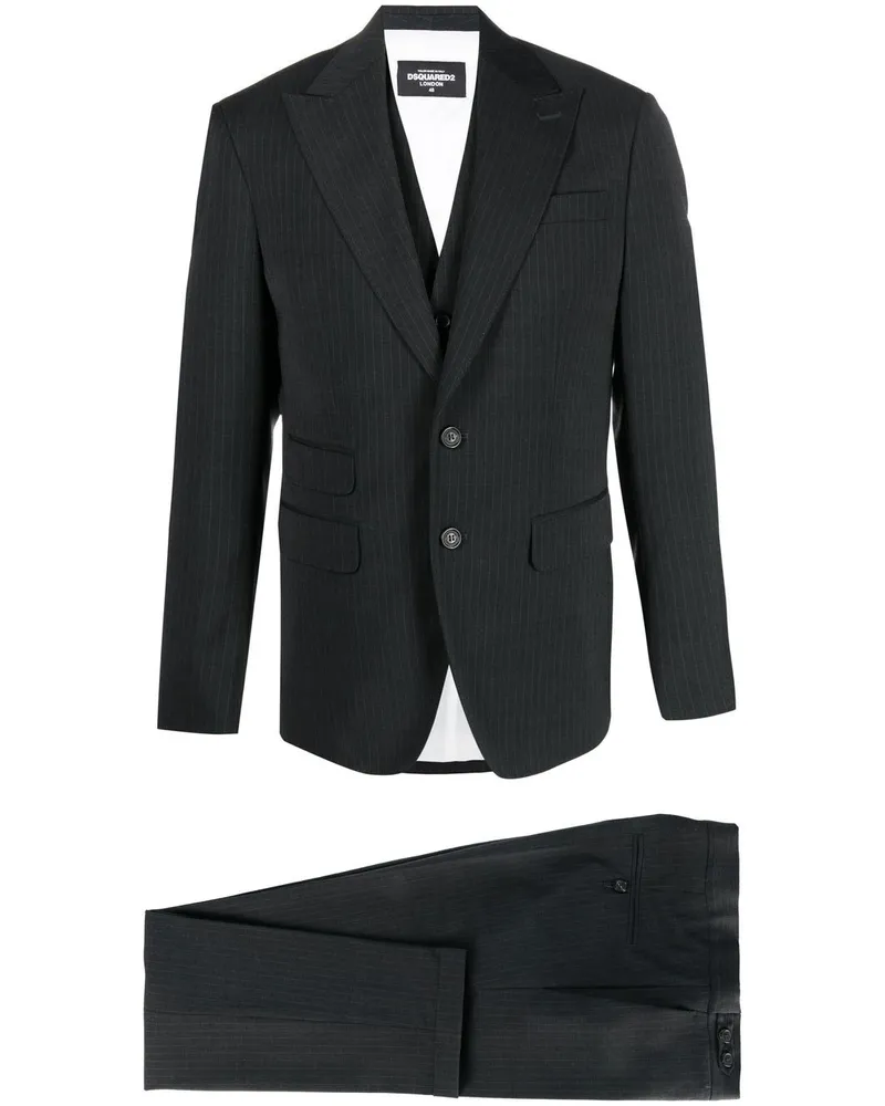 Dsquared2 pinstripe-pattern three-piece suit - Grau Grau