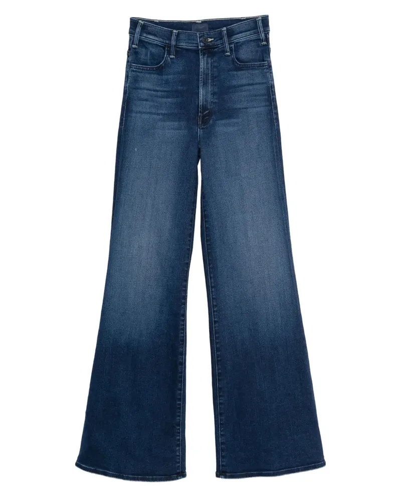 Mother The Hustler Roller Sneak Jeans mit Wascheffekt - Blau Blau