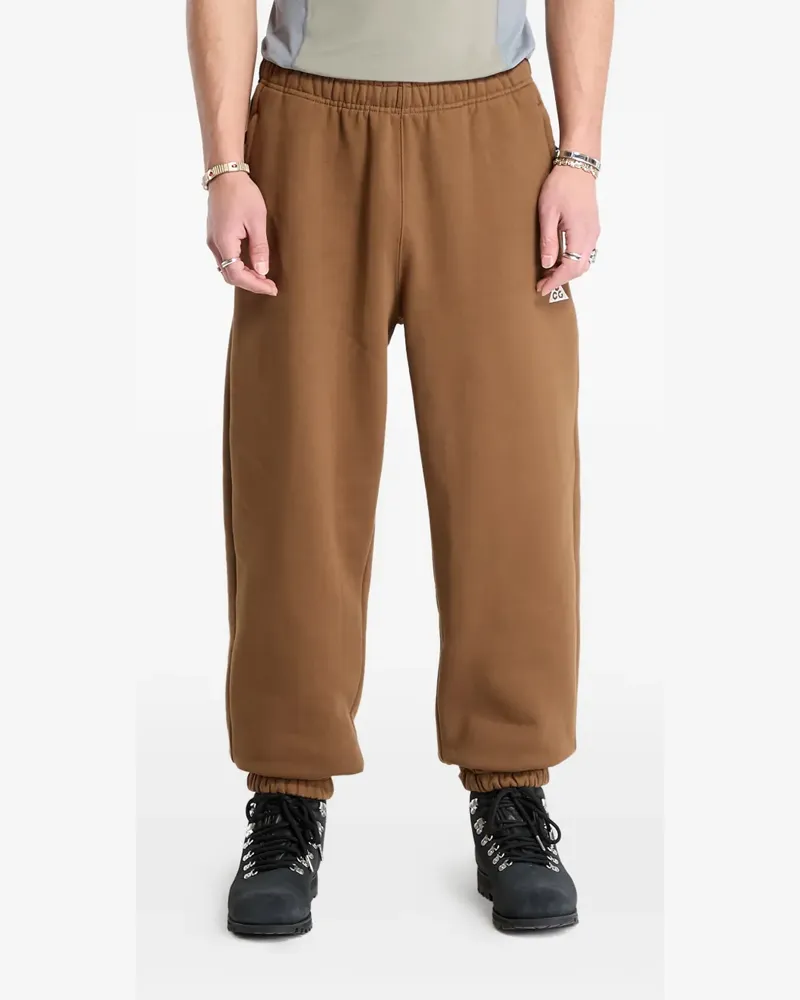 Nike logo elasticated trousers - Braun Braun