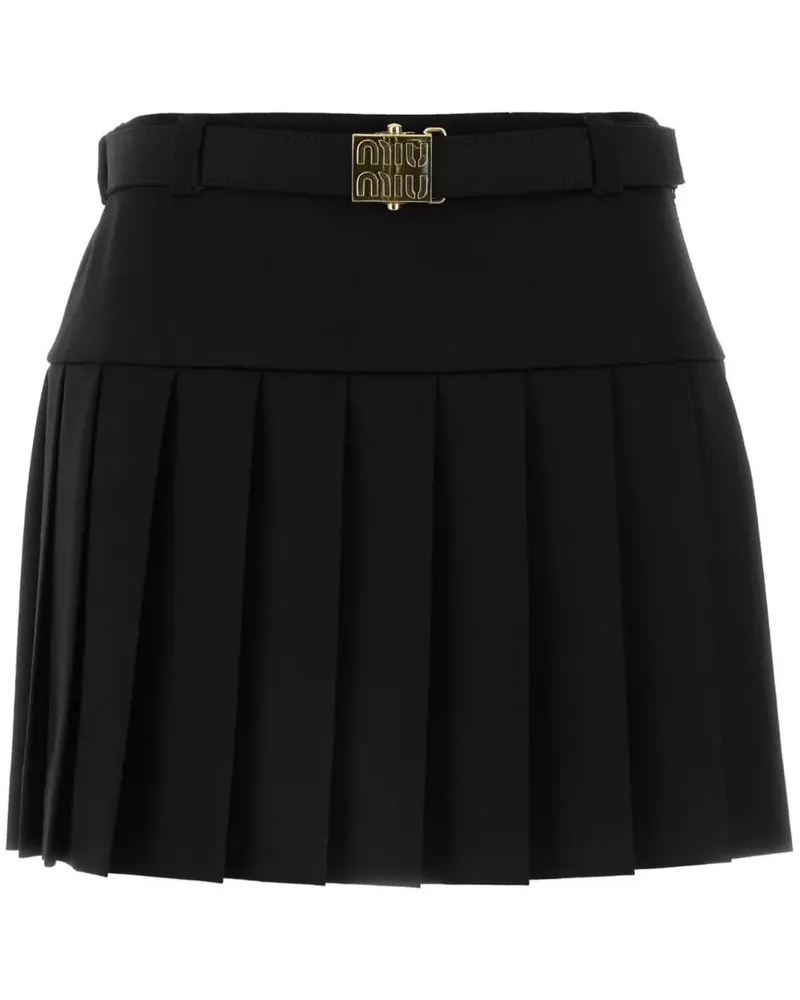 Miu Miu Klassischer Minirock - Schwarz Schwarz
