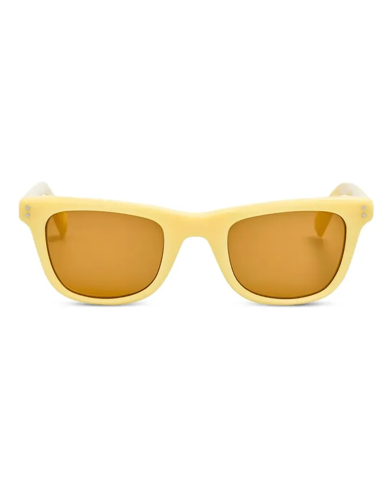 Jacquemus Sonnenbrille mit eckigem Gestell - Gelb Gelb