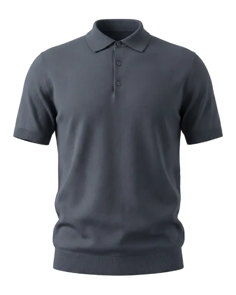 Filippo de Laurentiis short-sleeve knitted polo shirt - Blau Blau