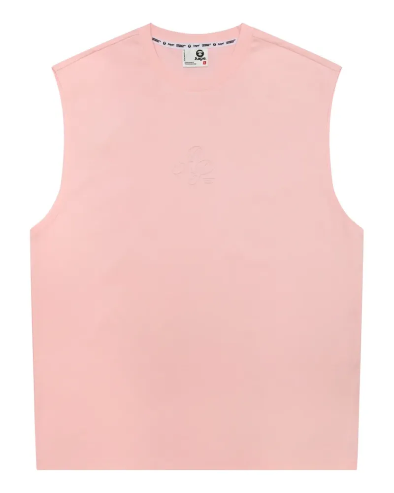 BAPE logo-embroidered tank top - Rosa Rosa