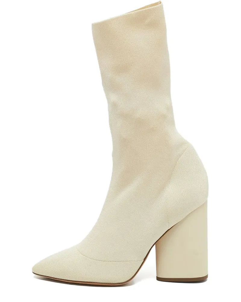 adidas Gestrickte Stiefeletten mit Blockabsatz 100mm - Nude Nude