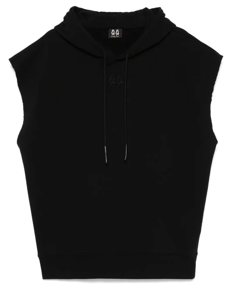 44 LABEL GROUP Ärmelloser Hoodie Schwarz
