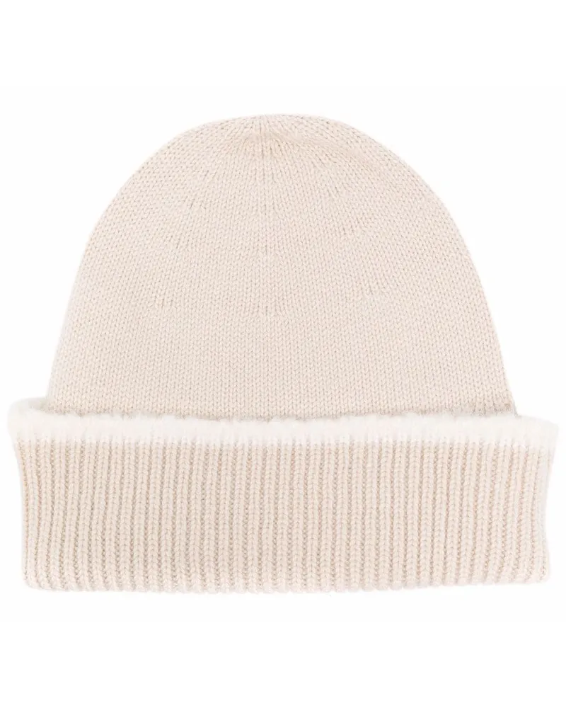 Barrie Gerippte Beanie aus Kaschmir - Nude Nude