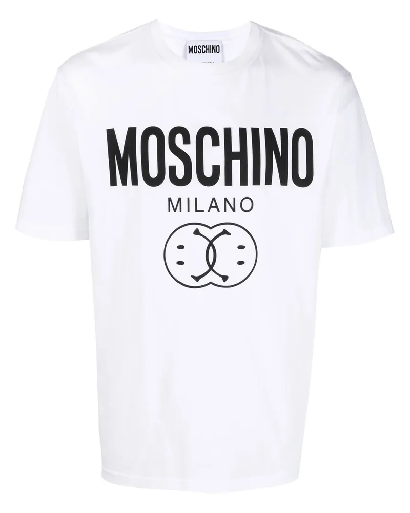 Moschino T-Shirt mit Logo-Print - Weiß Weiß