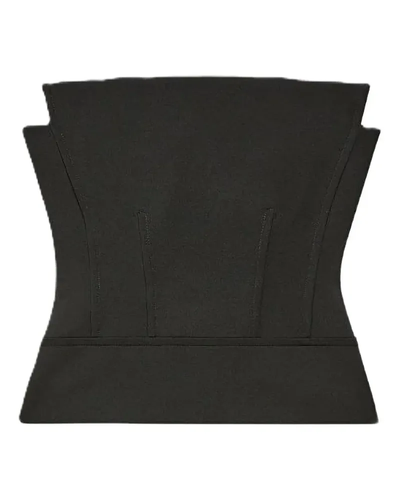 Another Tomorrow Schulterfreies Bustier mit Einsätzen - Schwarz Schwarz