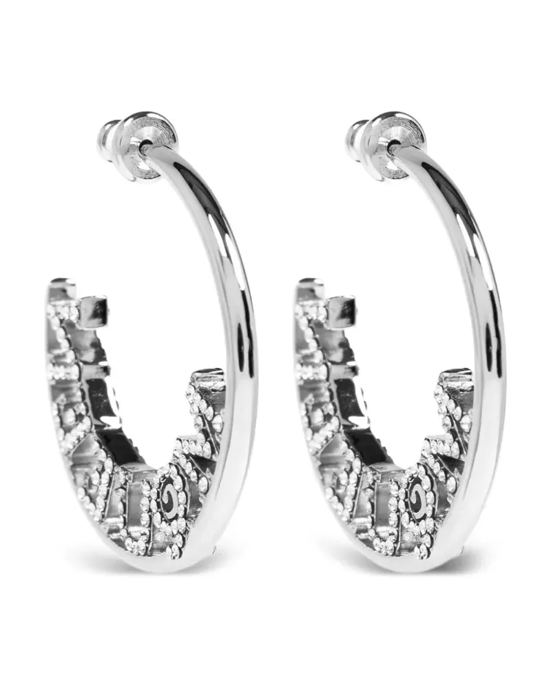 Alexander McQueen Creolen mit Diamanten - Grau Grau