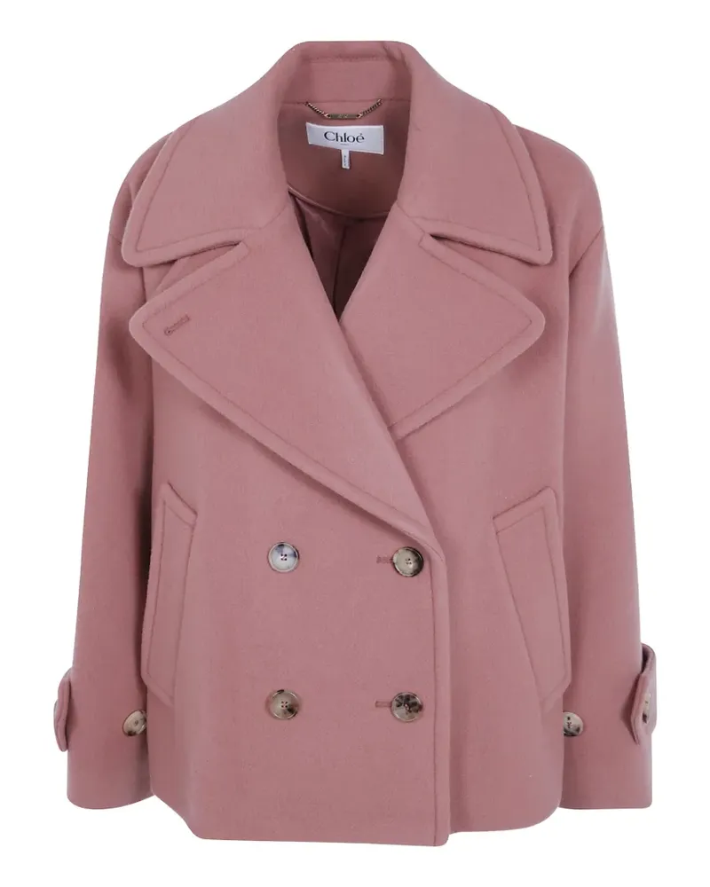 Chloé Doppelreihiger Mantel - Rosa Rosa