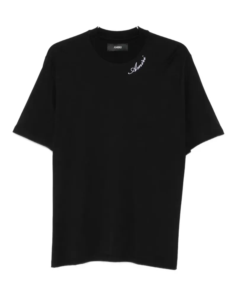 Amiri logo-embroidered T-shirt - Schwarz Schwarz