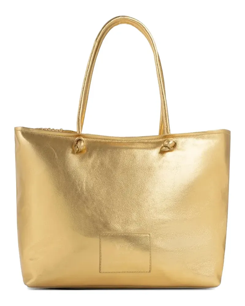 V°73 logo-patch tote bag - Gold Gold