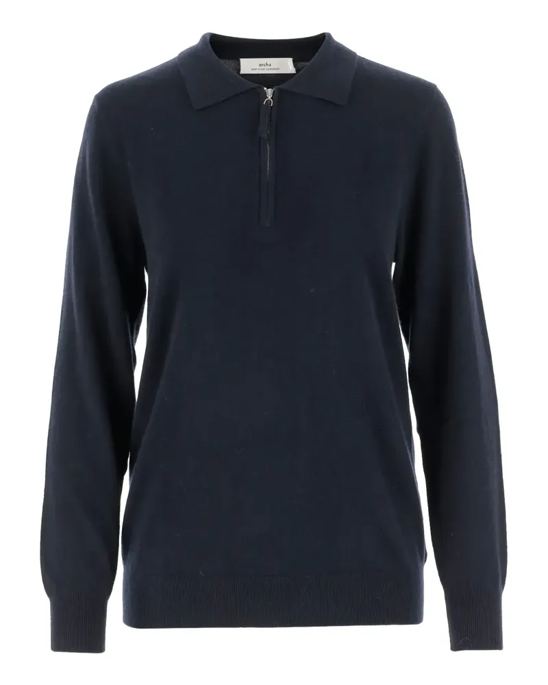 arch4 Poloshirtjacke mit kurzem Reißverschluss - Blau Blau