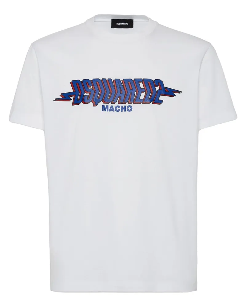 Dsquared2 T-Shirt mit Logo-Print - Weiß Weiß