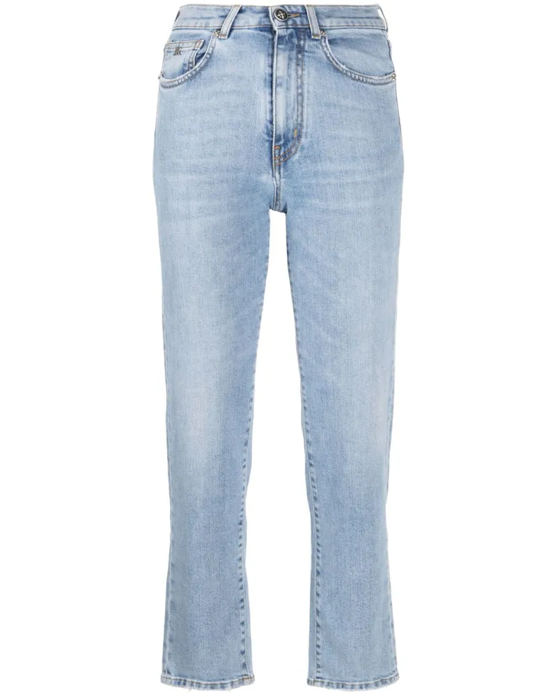 John Richmond Cropped-Jeans Blau