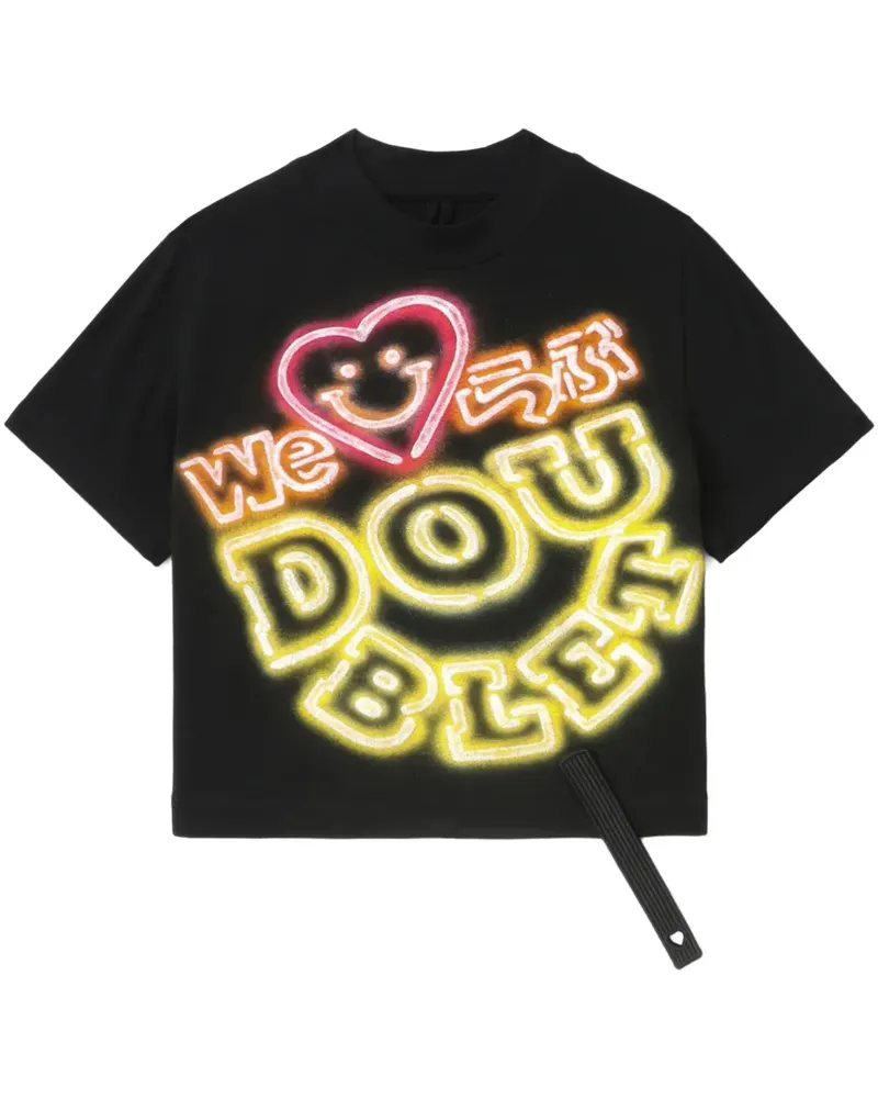 Doublet T-Shirt mit Logo-Print - Schwarz Schwarz