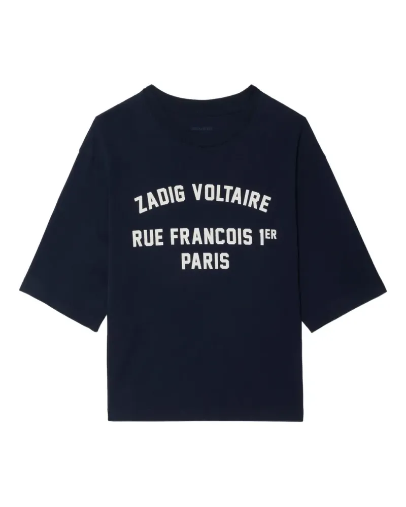 Zadig & Voltaire Taida Paris cotton T-shirt - Blau Blau